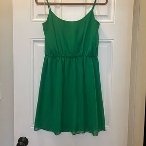 Francesca’s, Love Notes, Mini Dress, Kelly Green, Size Medium